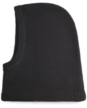 Lisa Yang Astri Ribbed Balaclava Hat - Black