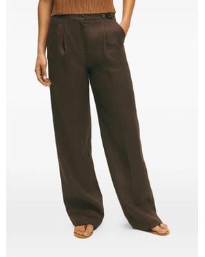 Brooks Brothers Pleated Trousers - Brown