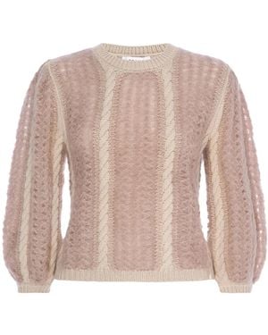 FRAME Jersey De Punto De Ochos - Rosa
