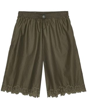 Cecilie Bahnsen Arya Shorts Mit Blumenstickerei - Grün