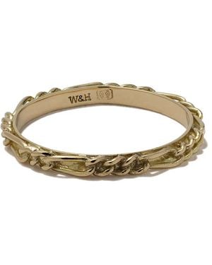 Wouters & Hendrix 18Kt Gelbgoldring Im Figaroketten-Design - Weiß