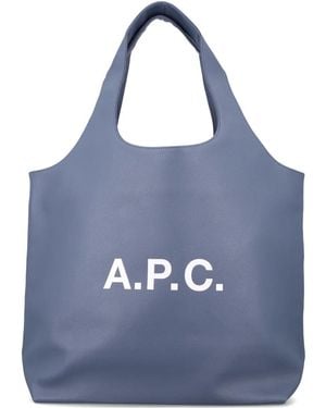 A.P.C. Ninon Medium Tote Bag - Blue