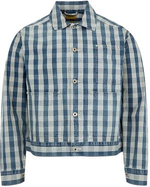 Human Made Check-Print Shirt Jacket - Blue