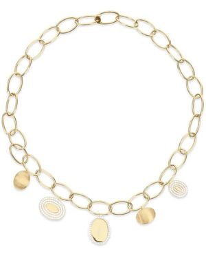 Nanis Boules Diamond Link Necklace - Metallic