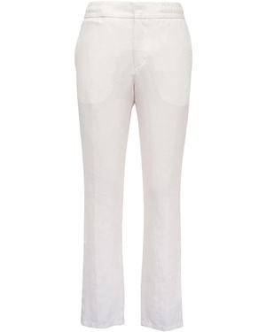 Orlebar Brown Straight-Leg Cotton-Linen Trousers - White