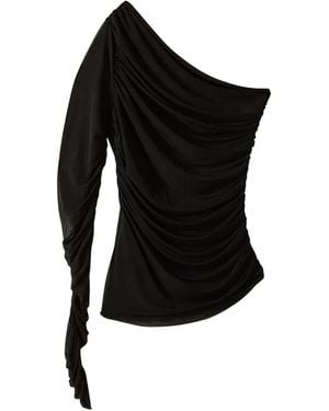 Patrizia Pepe One Shoulder Stretch Top - Black