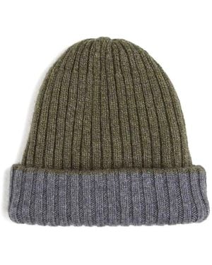 Fedeli Ribbed Beanie Hat - Green