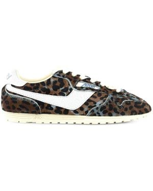 Autry Windspin Leopard-Print Sneakers - Gray