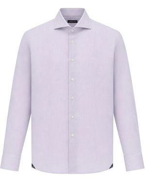 Tombolini Camisa Con Cuello Italiano - Morado