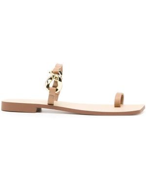 Senso Ganne Buckle-Detail Leather Sandals - White