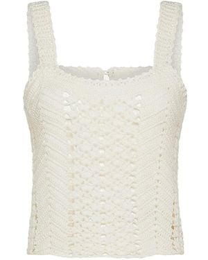 forte_forte Crochet Top - White