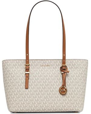 MICHAEL Michael Kors Quinn Monogram Tote Bag - White