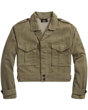 RRL Notched-Collar Denim Jacket - Green