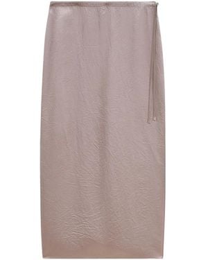 Filippa K Satin Midi Skirt - Brown
