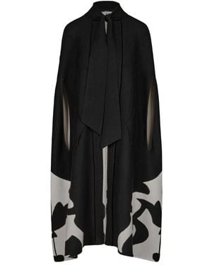 Johanna Ortiz Cape Mit Schleifenkragen - Schwarz