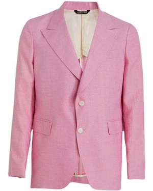 Brian Dales Single-Breasted Blazer - Pink