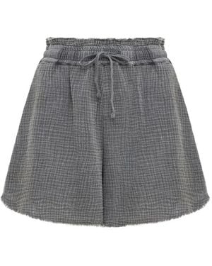 Dirty Laundry Elastic-Waistband Shorts - Grey