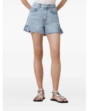 AllSaints Pantalones Vaqueros Cortos Eliana Con Volantes - Azul