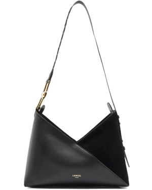Lancel M Pagode Leather Shoulder Bag - Black