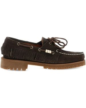 Sebago フリンジ デッキシューズ - ブラウン