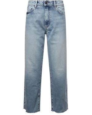 ICON DENIM Jill Frayed-Edge Jeans - Blue