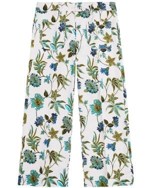 Fay Floral Pocket Trousers - White