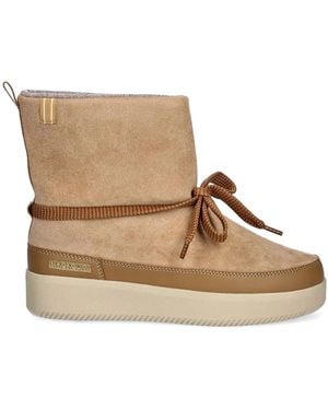 Napapijri Lace-Up Ankle Boots - Natural