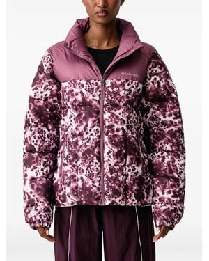 Columbia Leopard-Print Puffer Jacket - Red