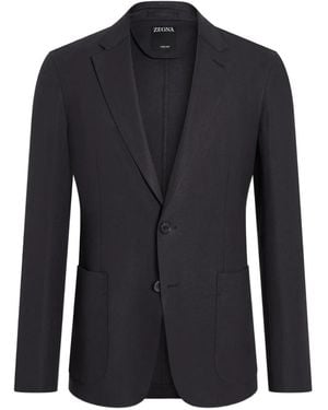 ZEGNA Oasi Linen Blazer - ブラック