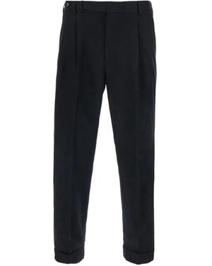 PT Torino Pleated Turn-Up Pants - Black