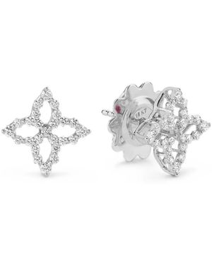 Roberto Coin Pendientes Princess Con Diamantes - Metálico