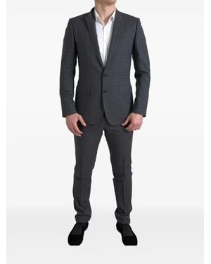 Dolce & Gabbana Martini Check-Pattern Suit - Black