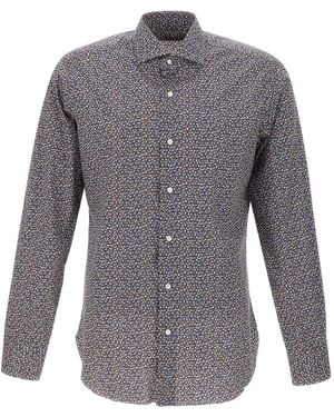 Barba Napoli Camicia Con Stampa - Grigio