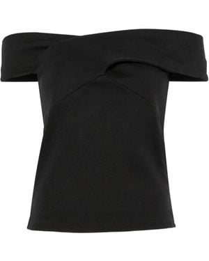 Andiata Abelena Off-Shoulder Crossover Top - Black
