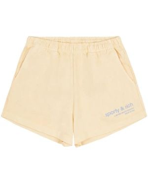 Sporty & Rich Usa Health Club Disco ショートパンツ - ナチュラル