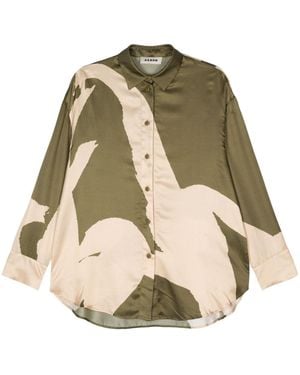 Aeron Flint Abstract-Print Shirt - Natural