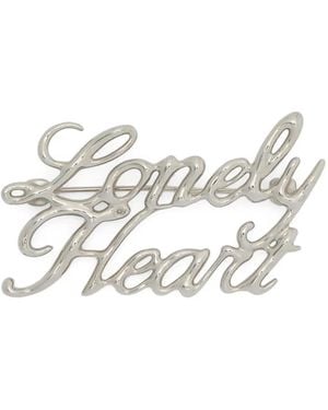 Jil Sander Lonely Heart Pin - White