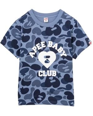 AAPE BY A BATHING AP Camo Graphic Tee - Blue