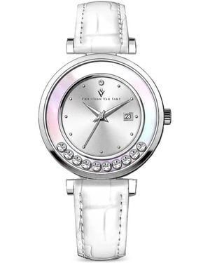 Christian Van Sant Montre À Ornements En Cristal Mm Bria - Grey