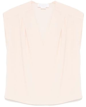 Genny Cap-sleeve Blouse - ナチュラル