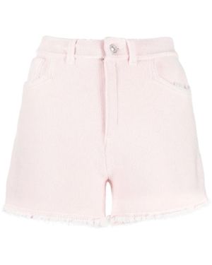 Barrie Fine-Knit Fringe-Detail Shorts - Pink