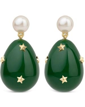 Eshvi Mini Boucles D'Oreilles Galaxy - Green