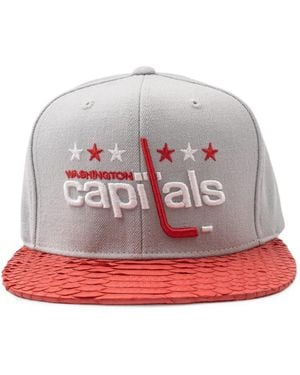 Just Don X Mitchell & Ness Washington Capitals Python Snapback Cap - Red