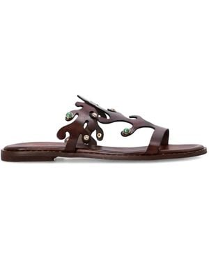 Kotris Sandals Ithaca Cut-Out Embellished Sandals - White
