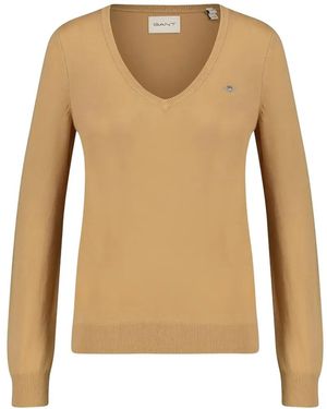 GANT V-Neck Top - Natural