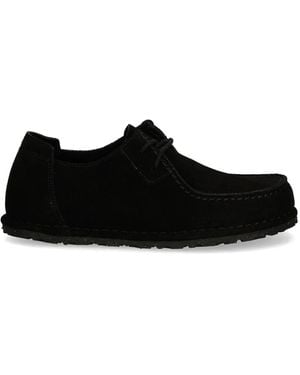 Birkenstock Suede Panelled Lace-Up Shoes - Black