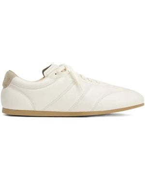Lemaire Soft Runner Panelled Leather Trainers - White