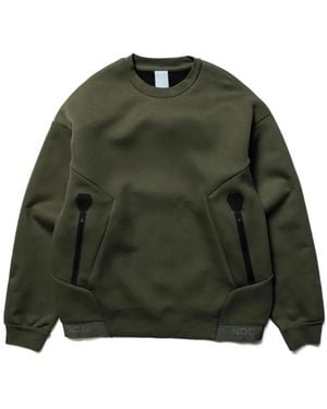 Nike Xnocta Trapeziud-Cut Crew-Neck Sweatshirt - Green