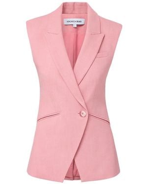 Veronica Beard Ciel button-up waistcoat - Rosa