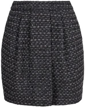 Emporio Armani Tweed Mini Straight Skirt - Grey